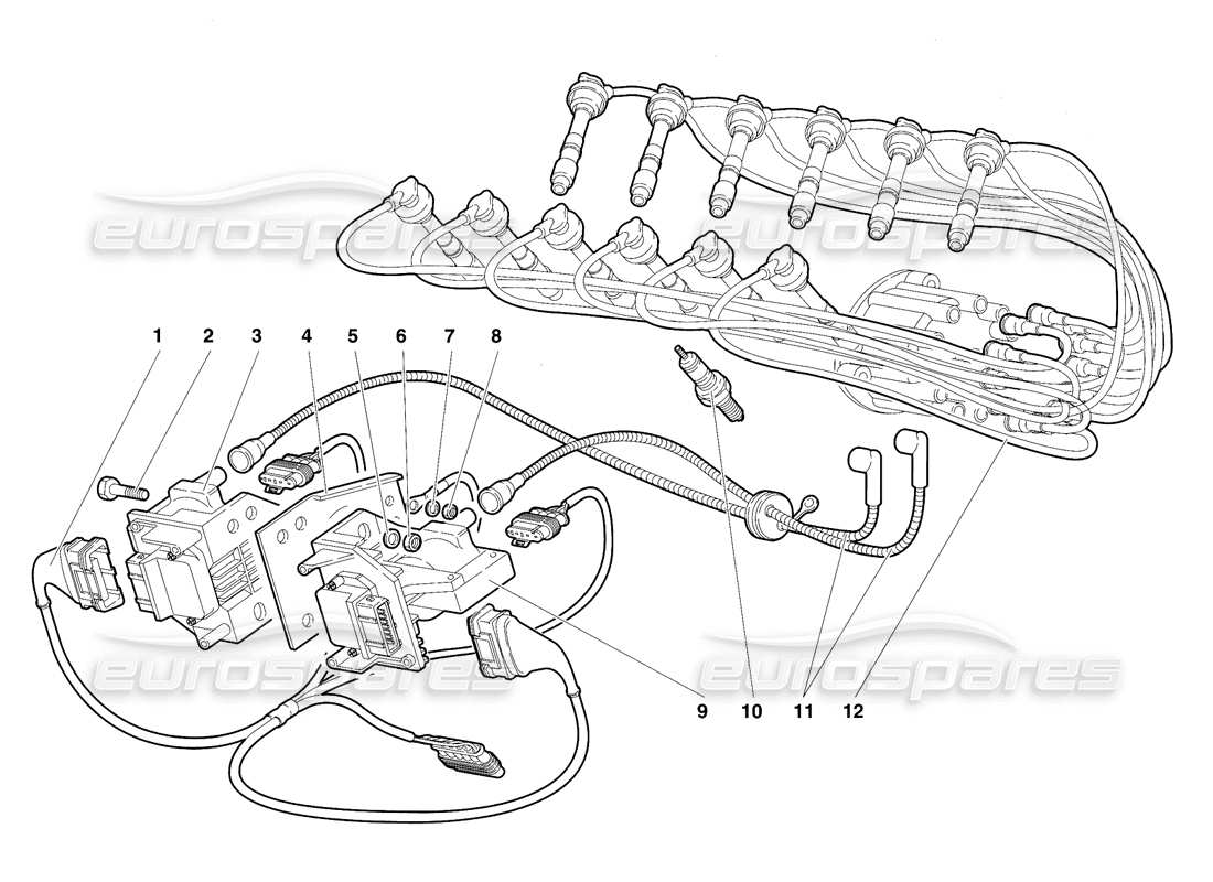 lamborghini diablo se30 (1995) electrical components parts diagram
