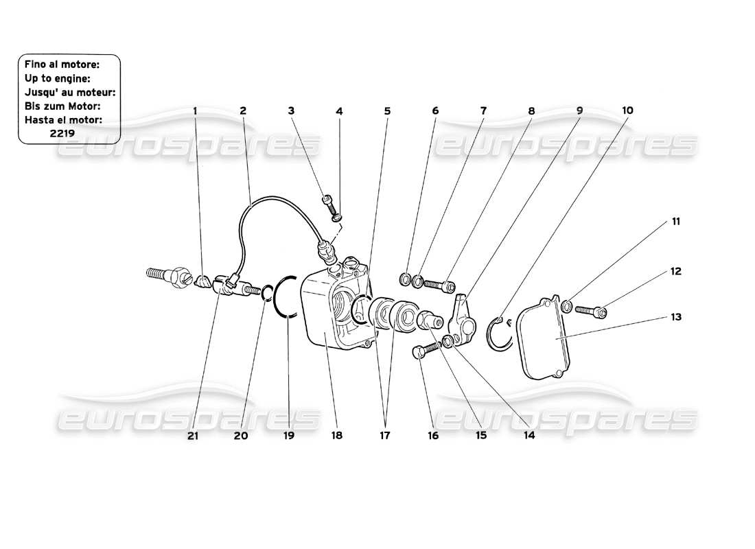 lamborghini diablo sv (1999) phase sensors (up to engine 2219) part diagram