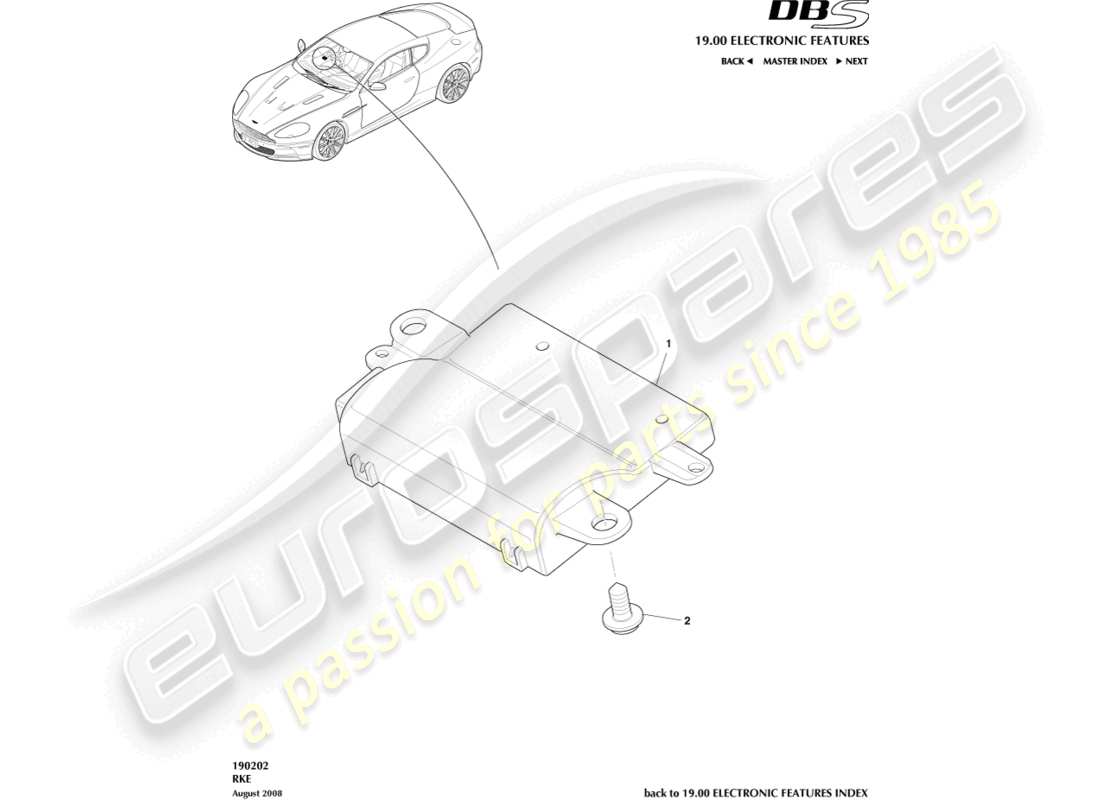 aston martin dbs (2010) rke part diagram