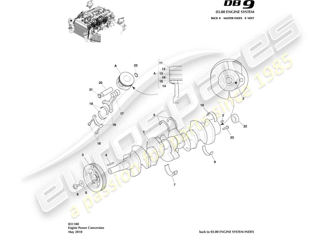 aston martin db9 (2004) power conversion part diagram