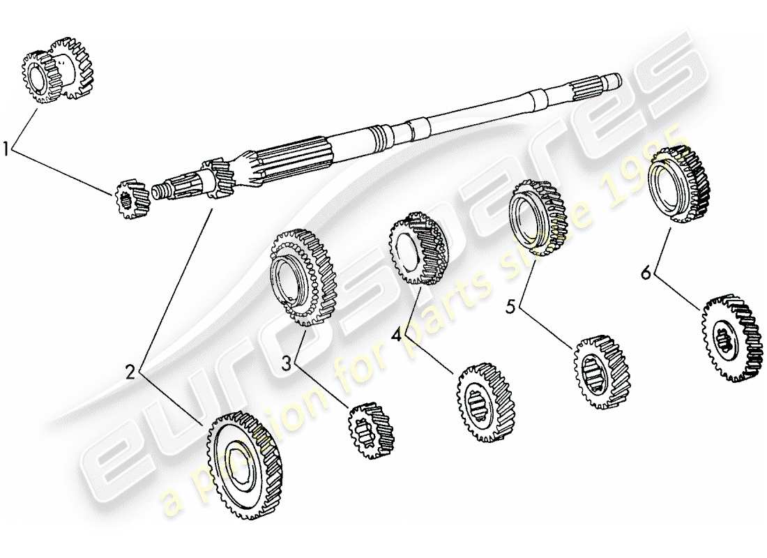 a part diagram from the porsche 911 parts catalogue