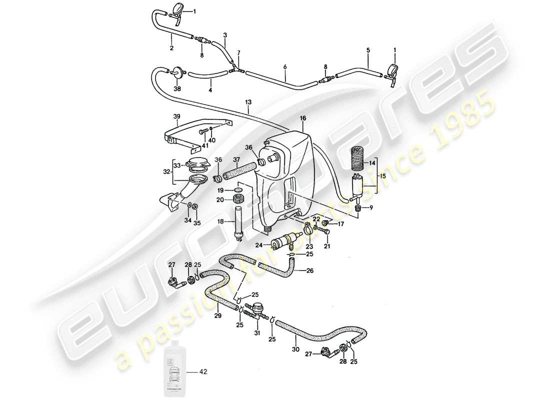 a part diagram from the porsche 1992 (928) parts catalogue