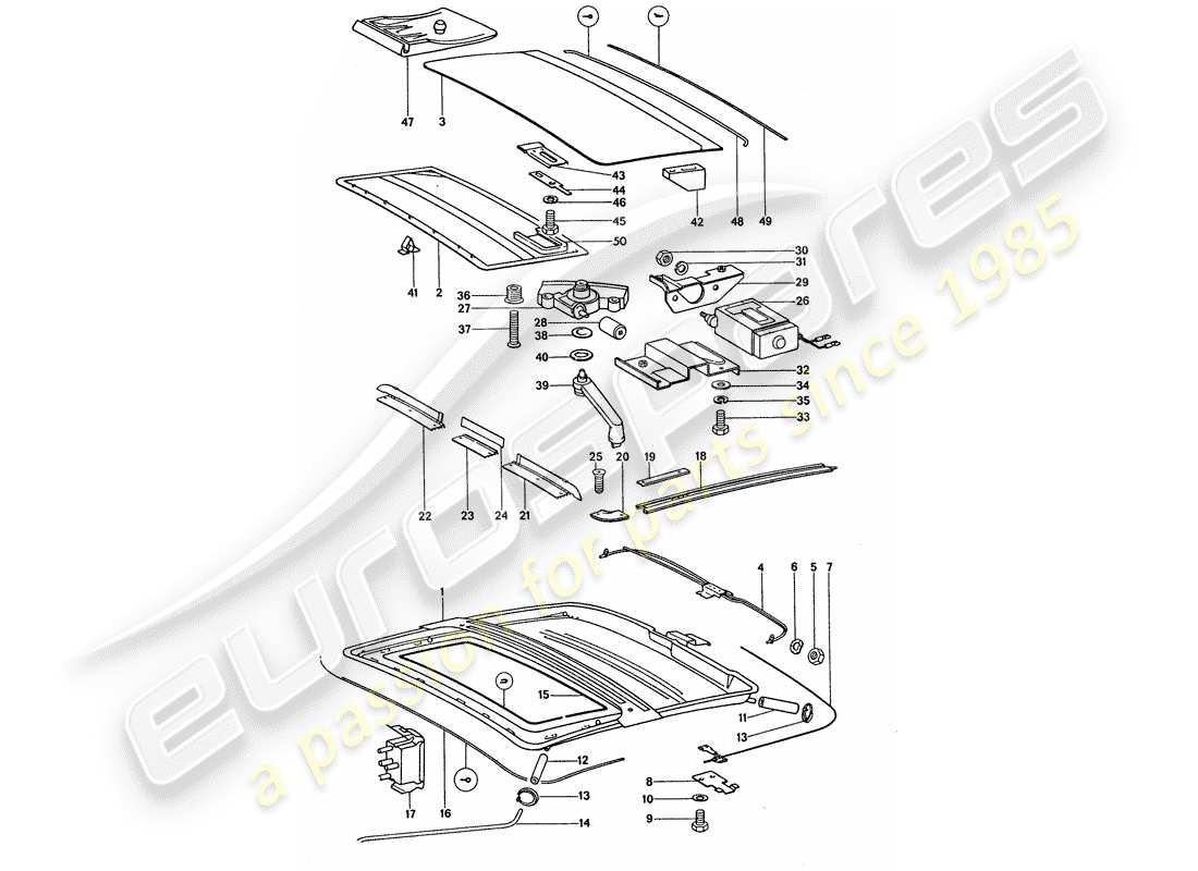a part diagram from the porsche 911 parts catalogue