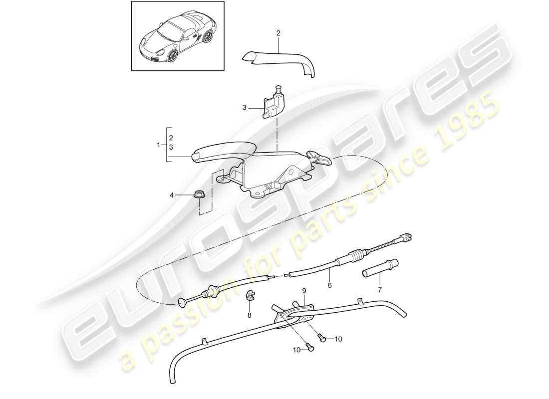 a part diagram from the porsche boxster parts catalogue