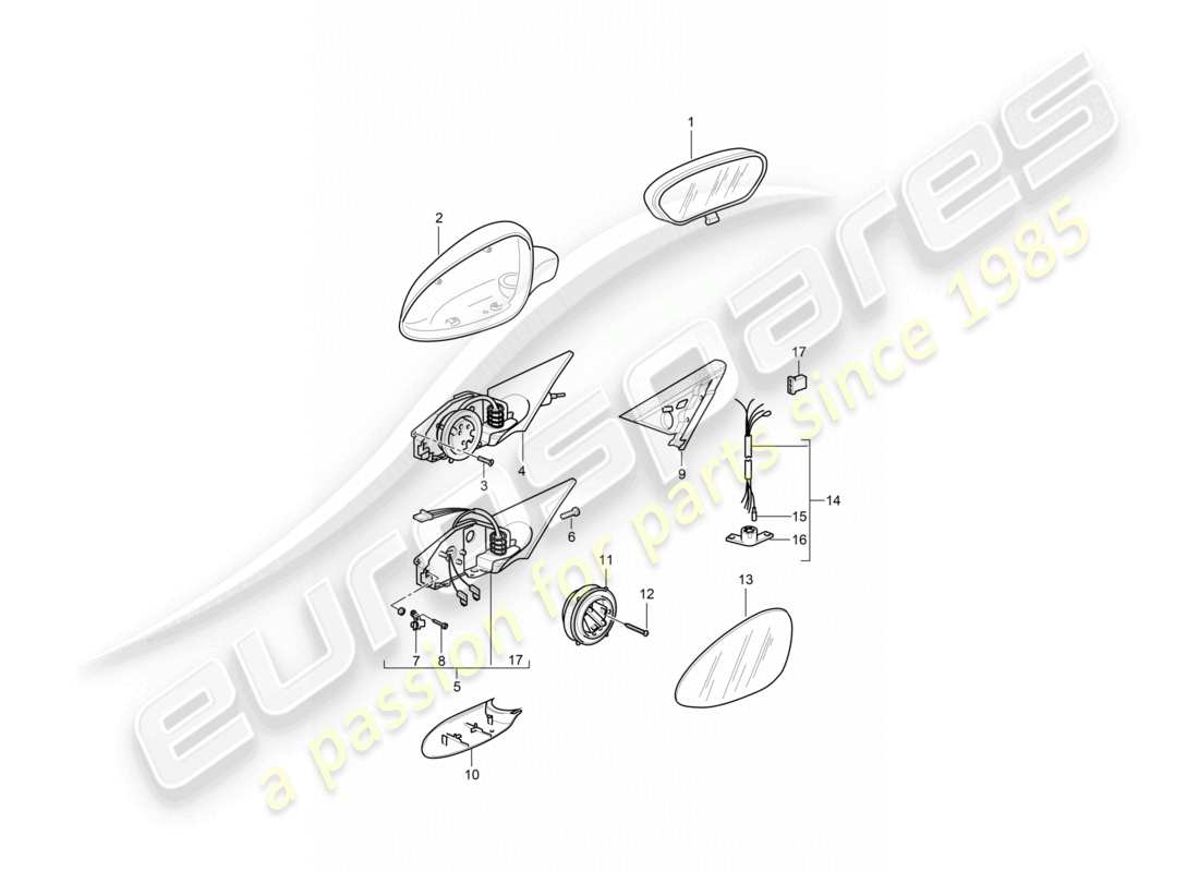 a part diagram from the porsche 2003 (986 boxster) parts catalogue