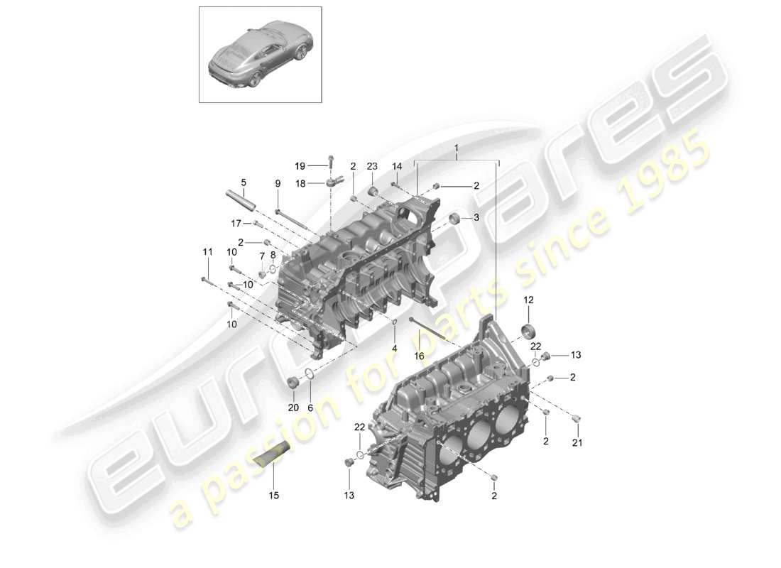 a part diagram from the porsche 991 parts catalogue