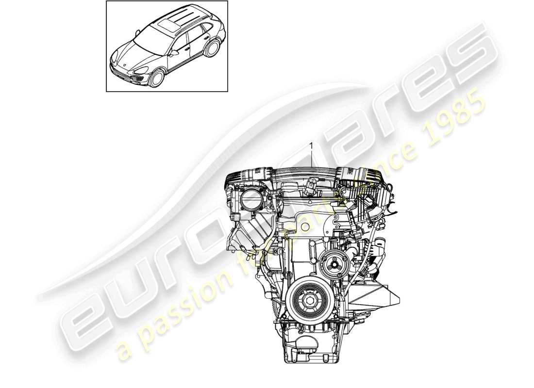 VIEW PARTS DIAGRAMS FROM THE PORSCHE CAYENNE PARTS CATALOGUE a part diagram from the porsche cayenne parts catalogue
