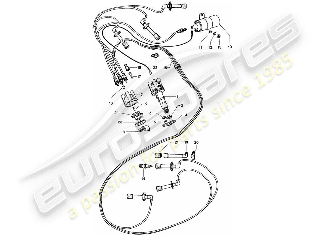 a part diagram from the porsche 914 parts catalogue