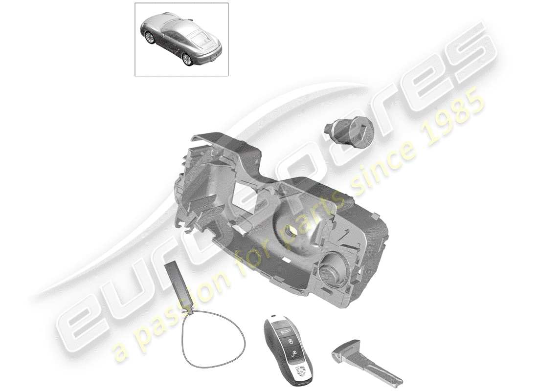 a part diagram from the porsche 2014 (981 cayman) parts catalogue