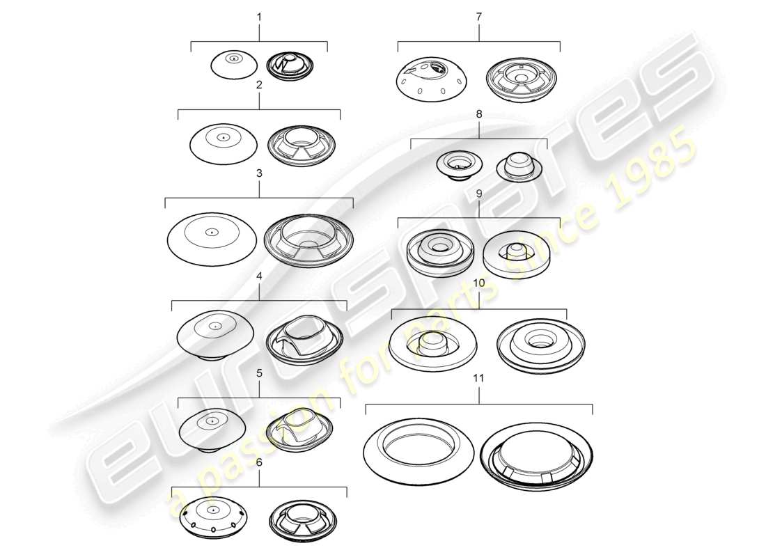 a part diagram from the porsche cayenne parts catalogue
