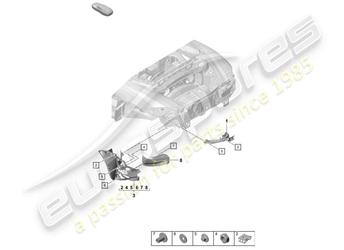 VIEW PARTS DIAGRAMS FROM THE PORSCHE BOXSTER PARTS CATALOGUE a part diagram from the porsche boxster parts catalogue