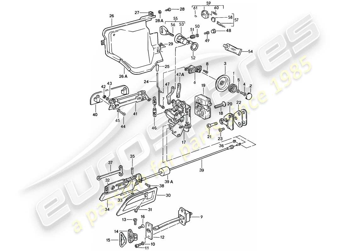 a part diagram from the porsche 928 parts catalogue