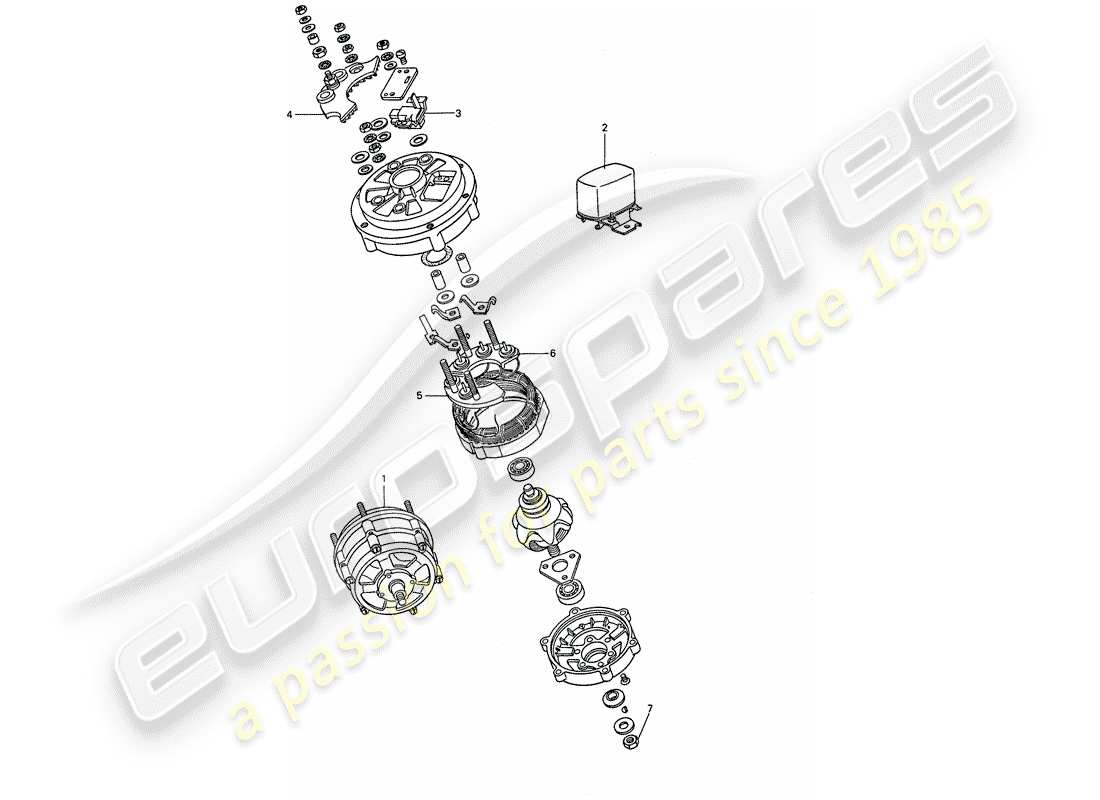 a part diagram from the porsche 911 parts catalogue