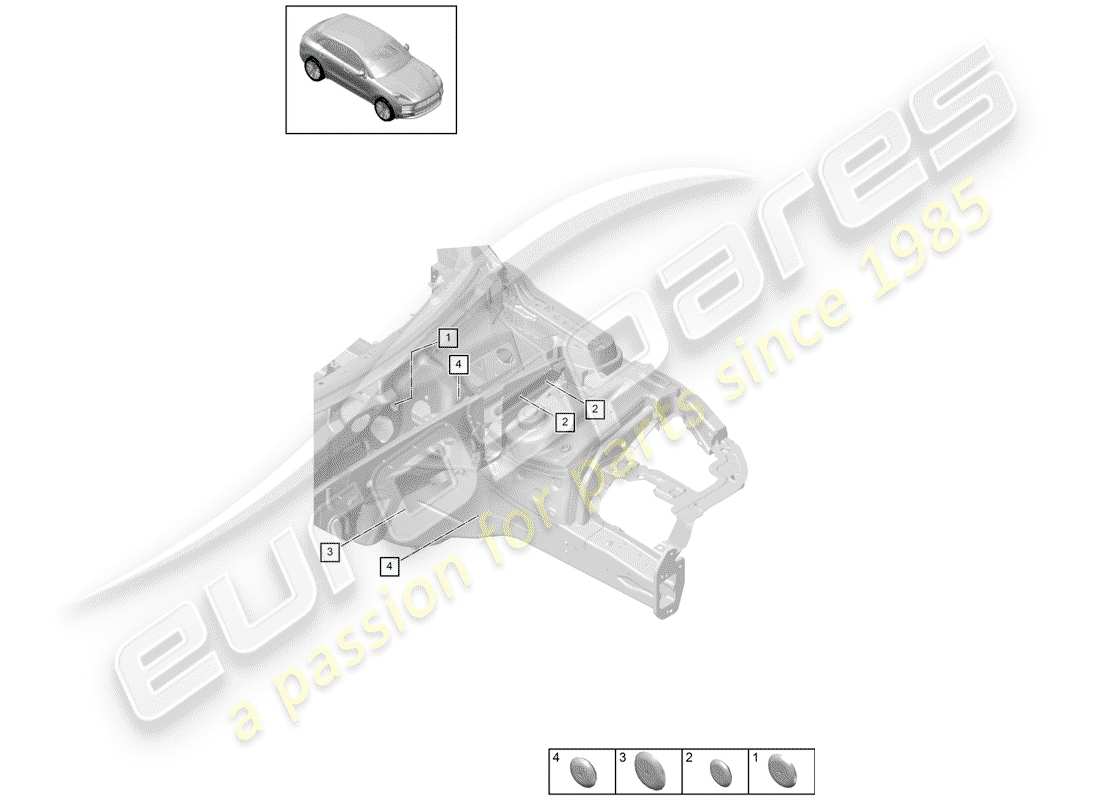 porsche 2020 (macan) plug parts diagram