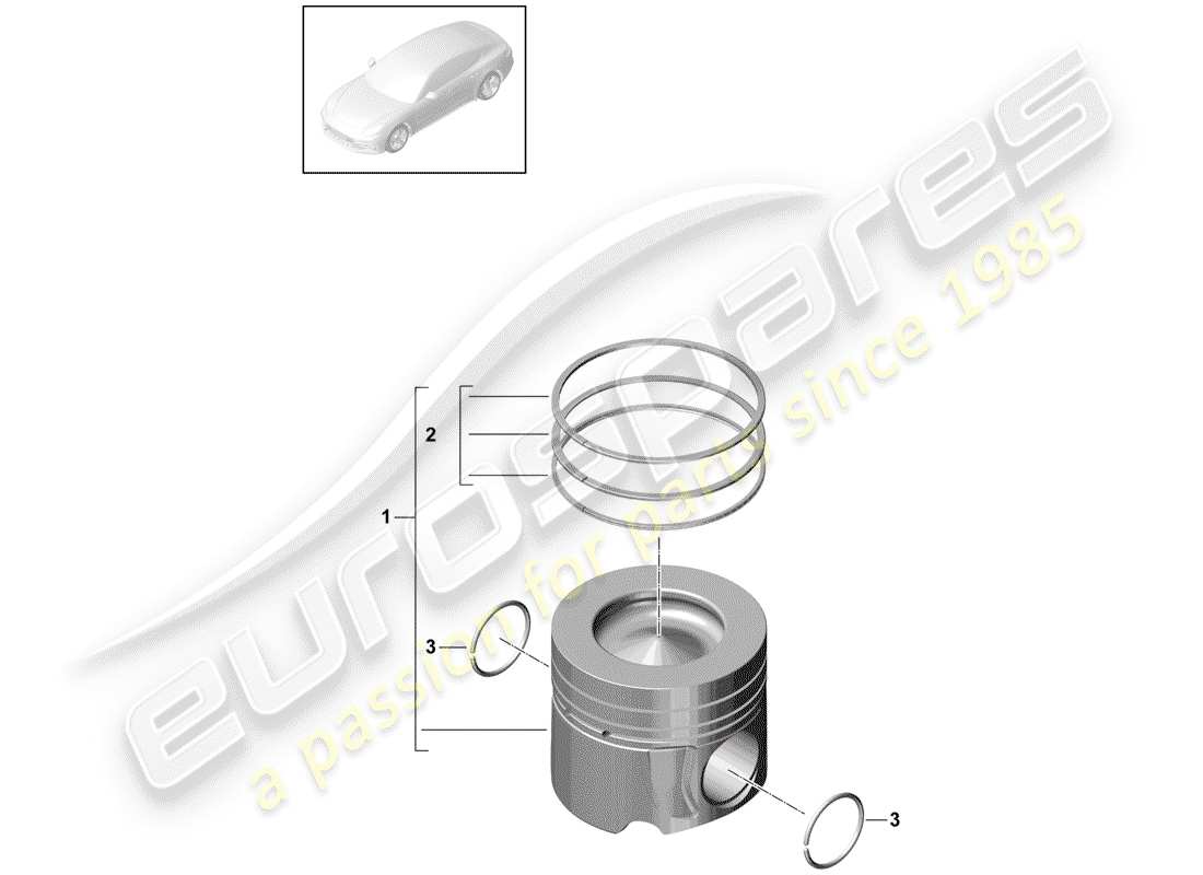 porsche 2018 (panamera 971-1) piston part diagram