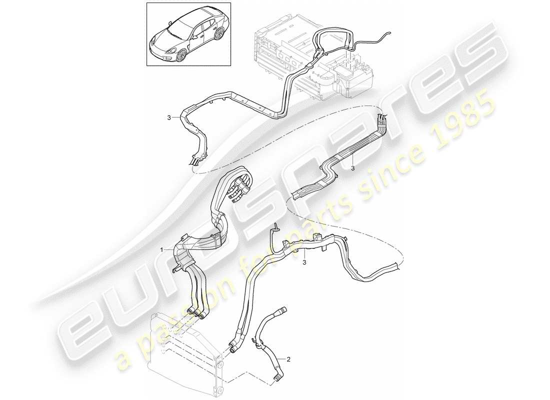 porsche 2014 (panamera 970) hybrid part diagram