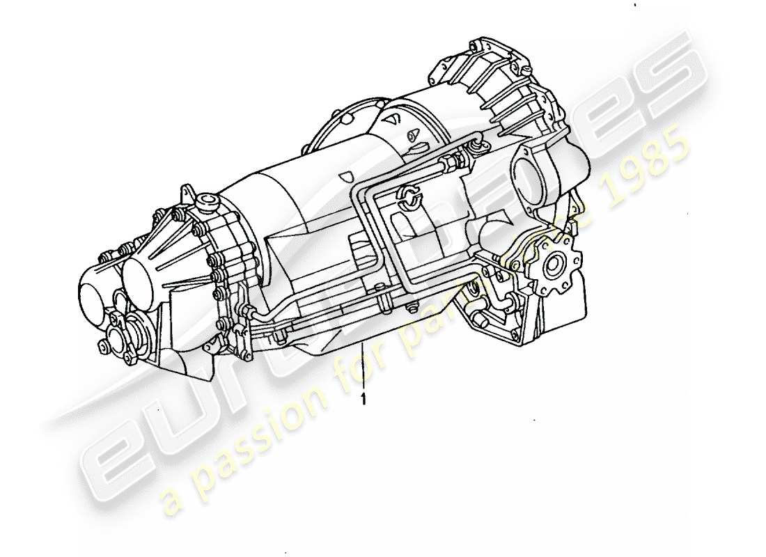 porsche replacement catalogue (1984) replacement transmission part diagram