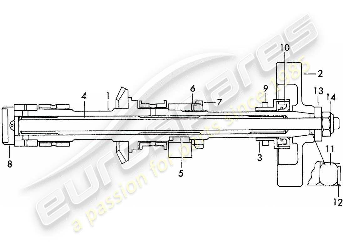 porsche 1962 (356b/356c) camshaft - and - flywheel weights - intake - cylinder - 1 + 2 - and - cylinder - 3 + 4 part diagram