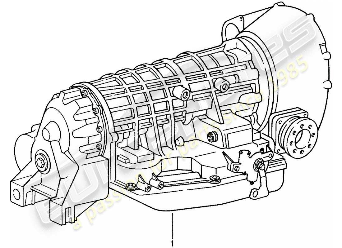 porsche replacement catalogue (1985) replacement transmission part diagram