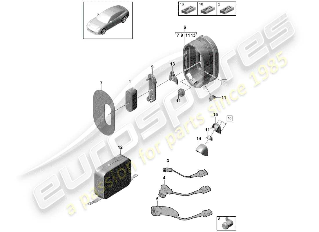 porsche 2020 (panamera 971-1) central control unit part diagram