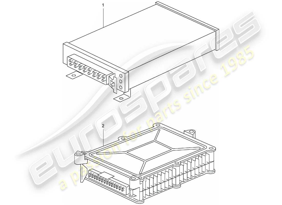 porsche 2008 (refurbished and exchange catalogue) control units part diagram