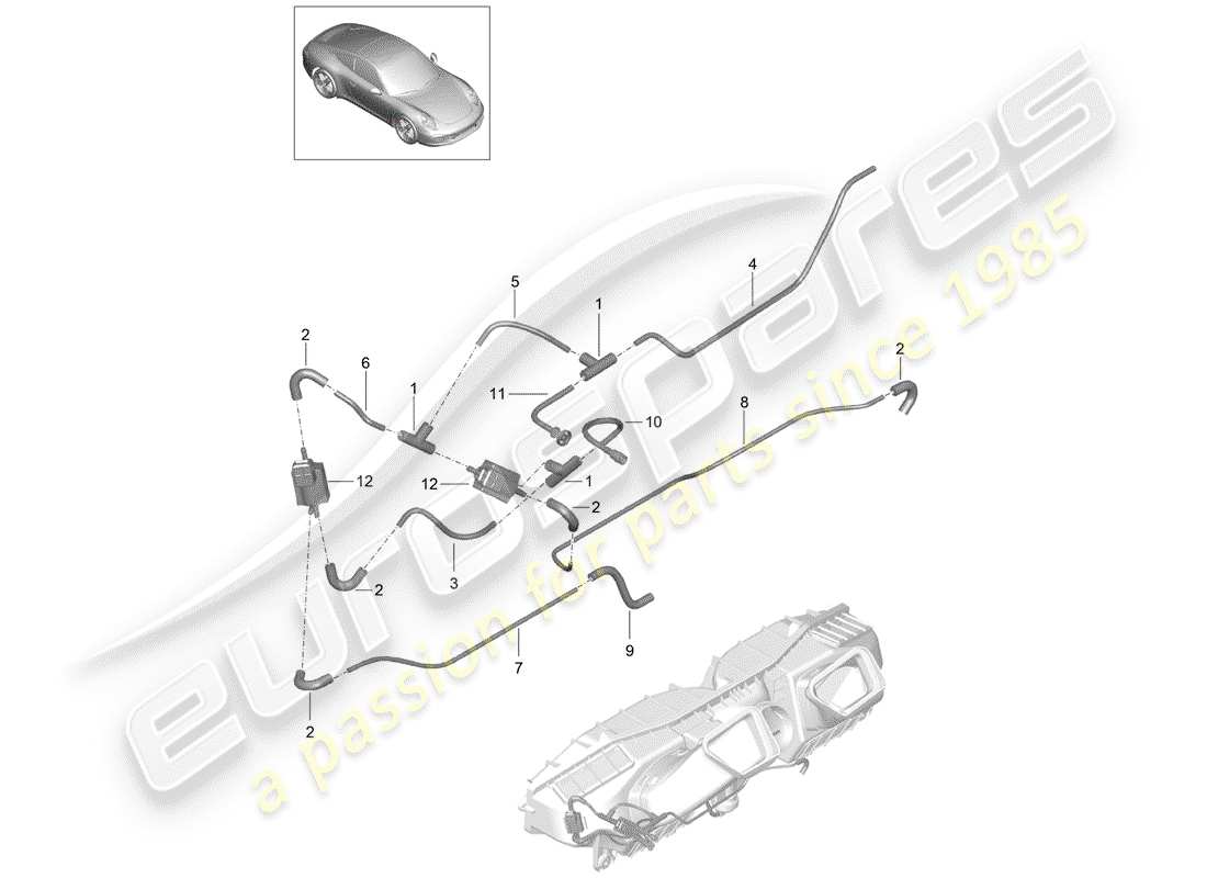 porsche 2012 (991-1) air cleaner part diagram