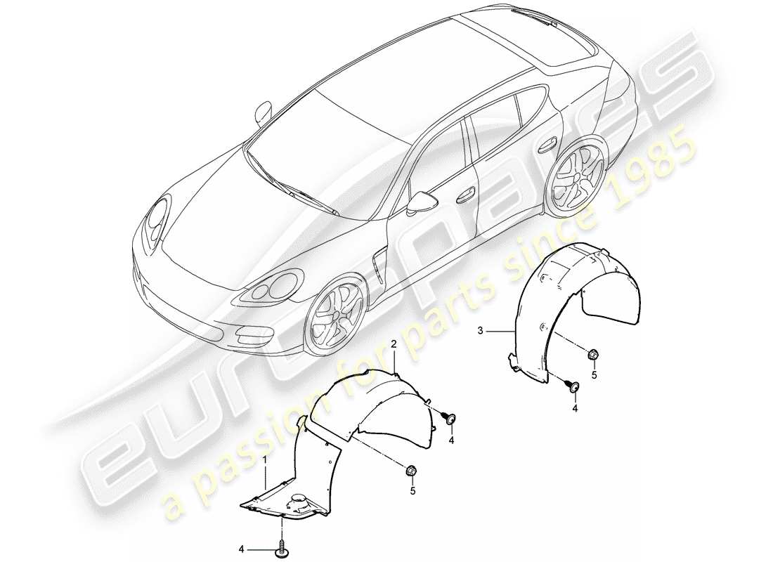 porsche 2011 (panamera 970) lining part diagram