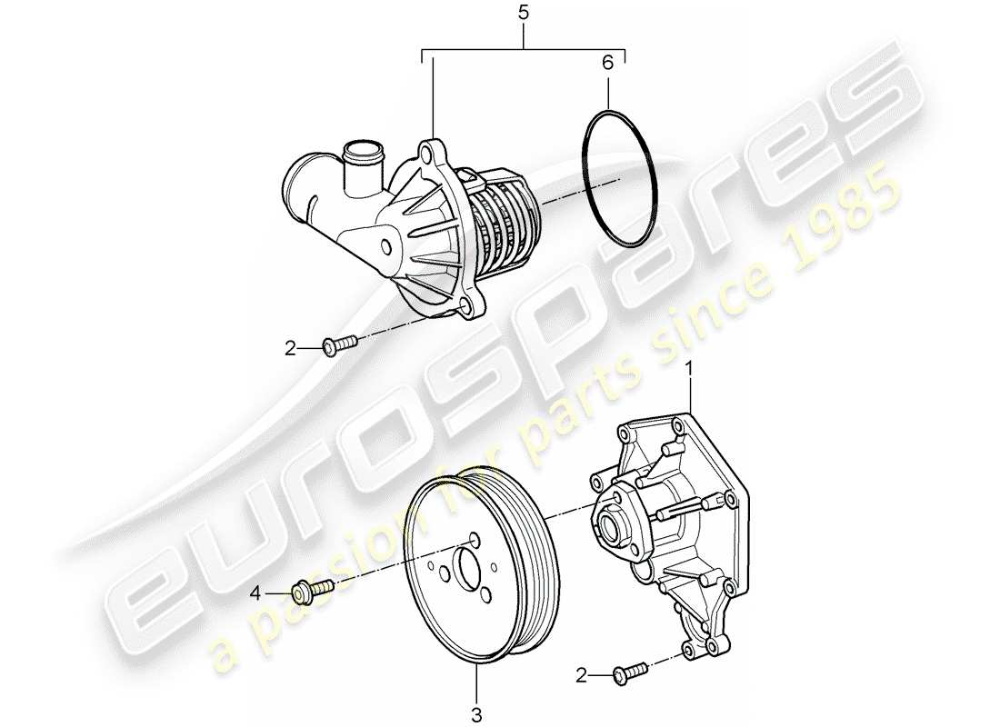 porsche cayenne (2007) water pump part diagram