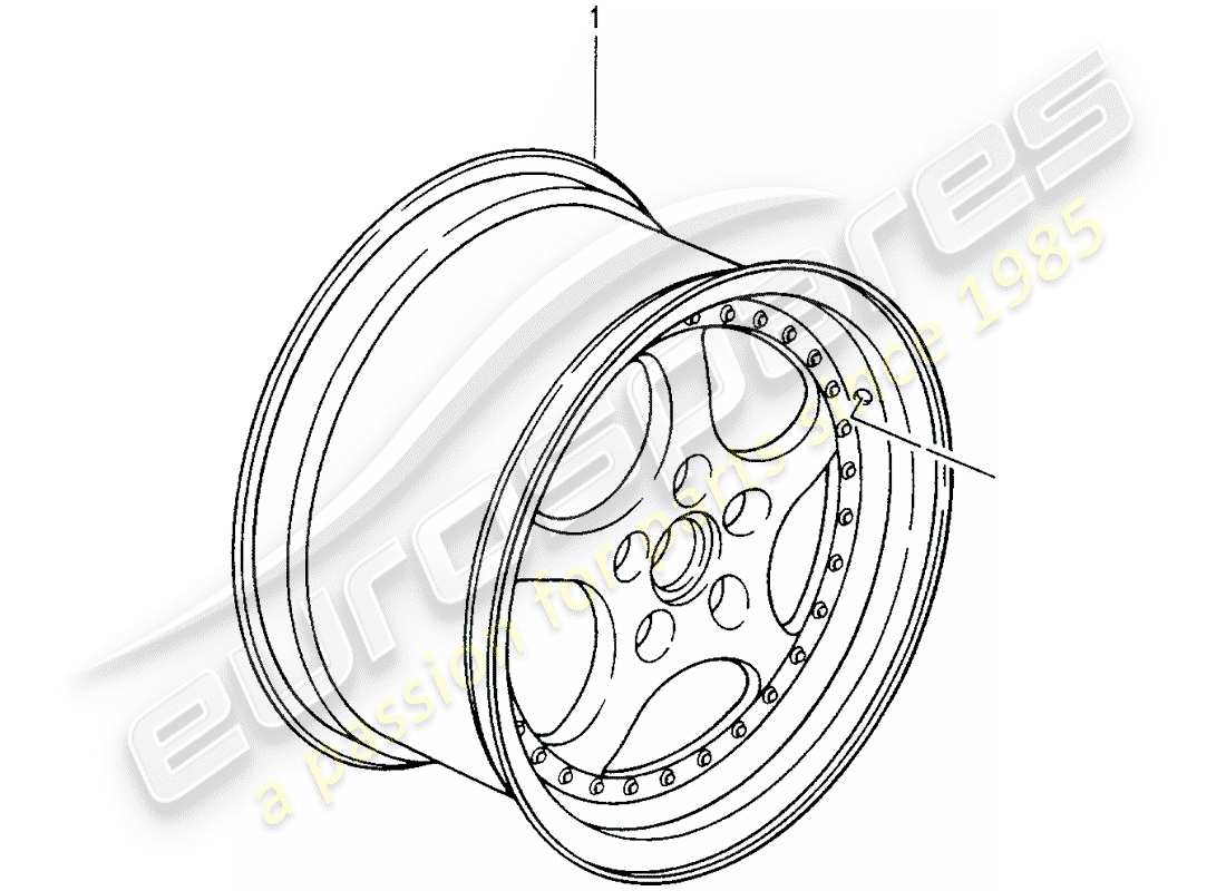 porsche 2008 (refurbished and exchange catalogue) alloy wheels part diagram
