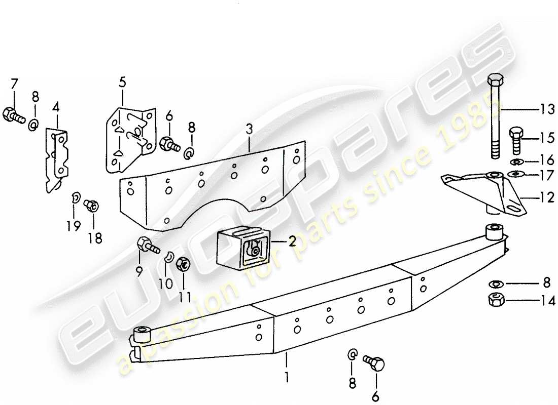 porsche 1965 (911/912) engine suspension - d - mj 1966>> part diagram