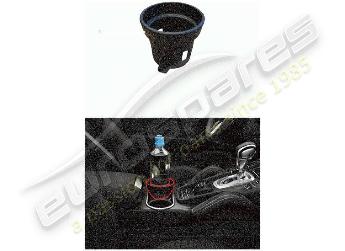 porsche 2007 (tequipment cayenne) cup holder part diagram