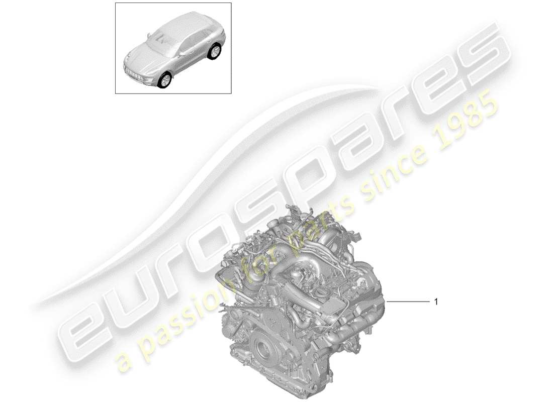 porsche 2017 (macan) replacement engine part diagram
