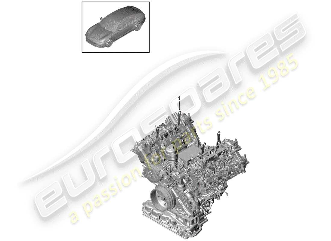 porsche 2020 (panamera 971-1) long block part diagram