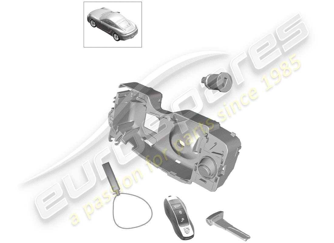 porsche cayman 981 (2014) repair kit part diagram