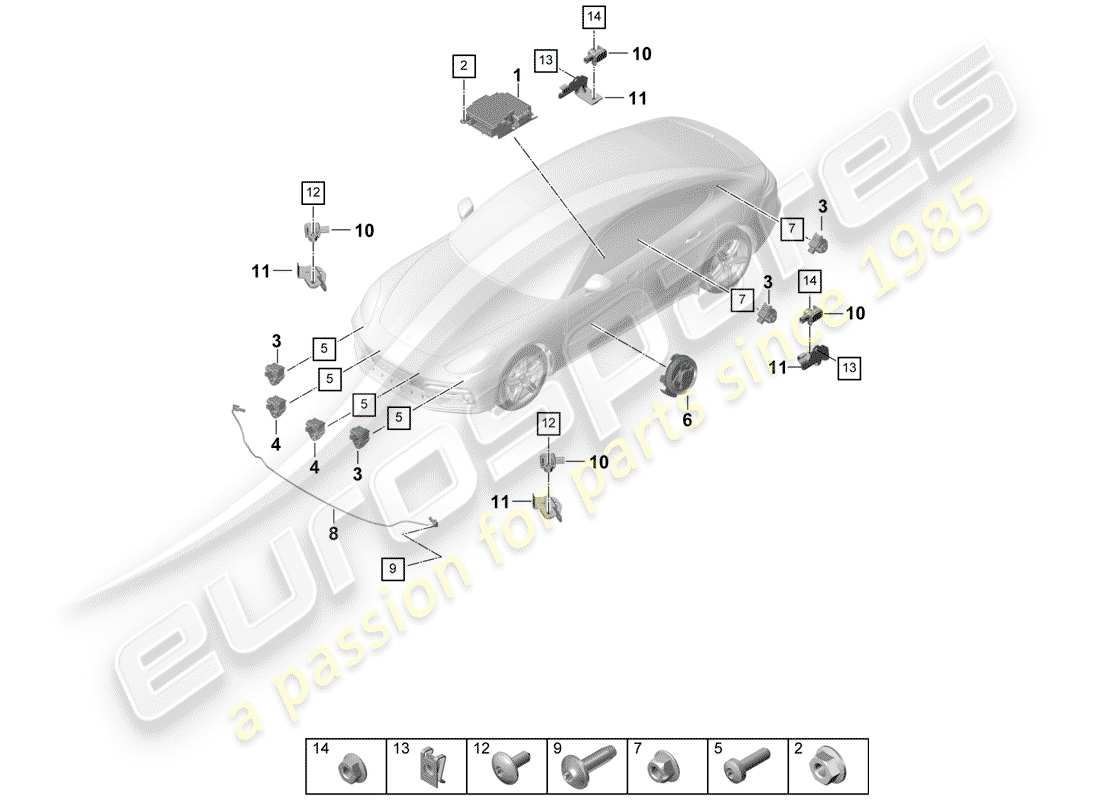 porsche 2020 (panamera 971-1) electronic control module part diagram