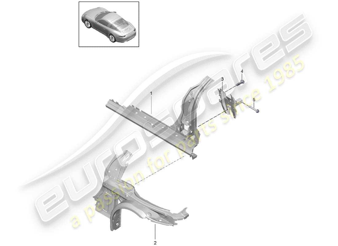 porsche 2013 (991-1) side panel part diagram