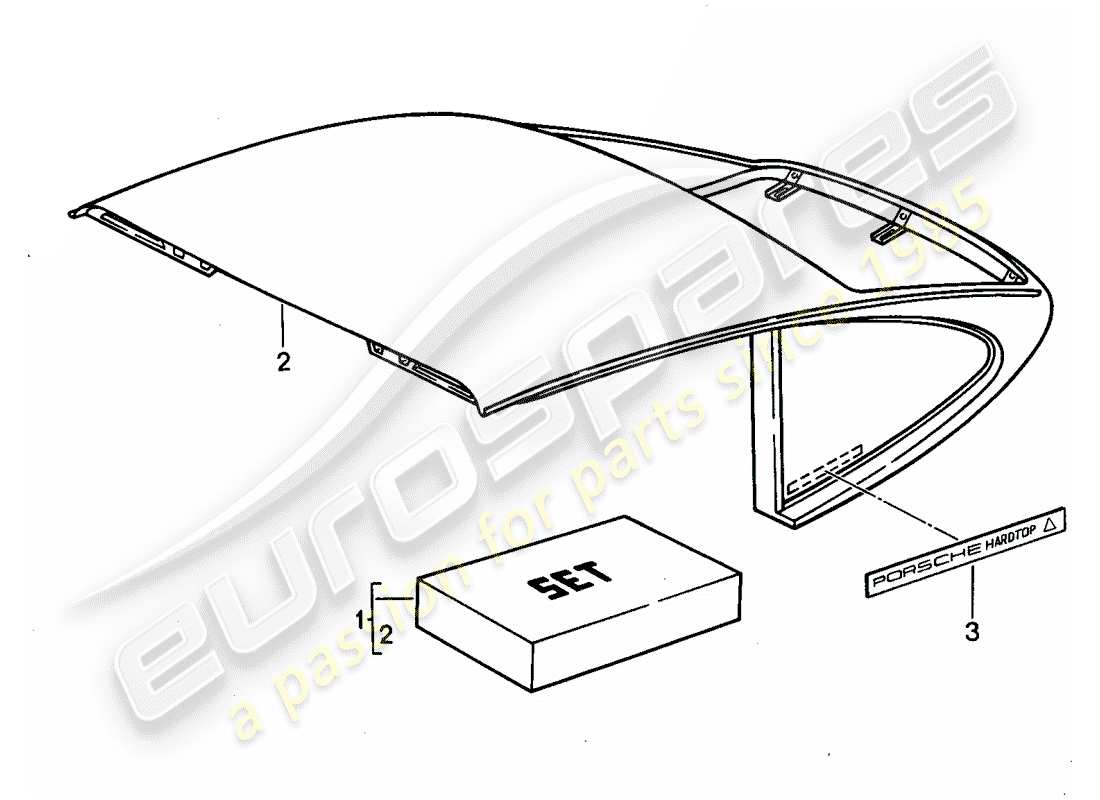 porsche 2002 (tequipment) roof transport system part diagram