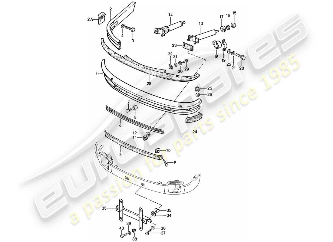 porsche 911 (1989) bumper part diagram