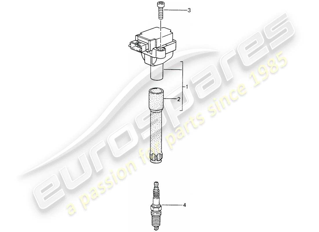 porsche 2004 (986 boxster) ignition system part diagram