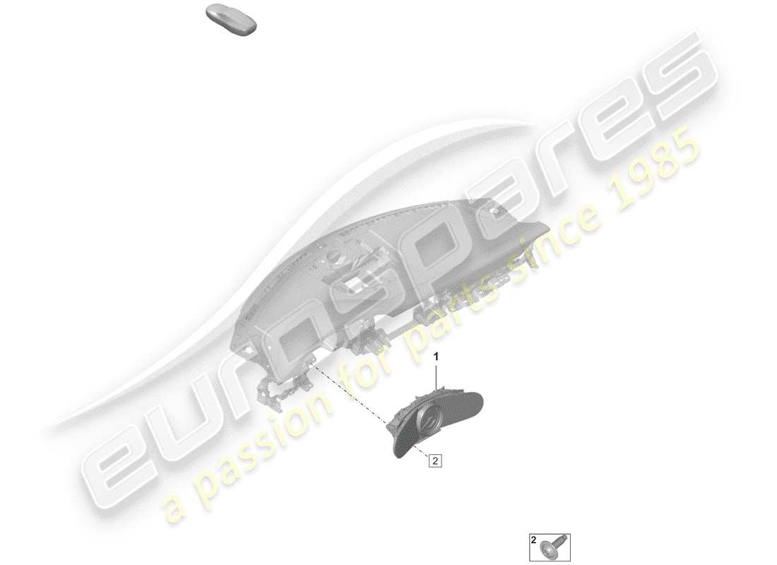 porsche 2019 (992-1) instrument cluster part diagram
