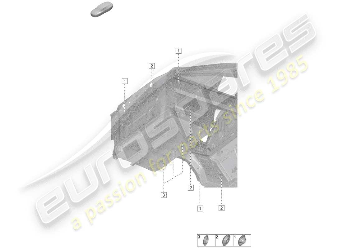 porsche 2020 (992-1) plugs for body parts diagram