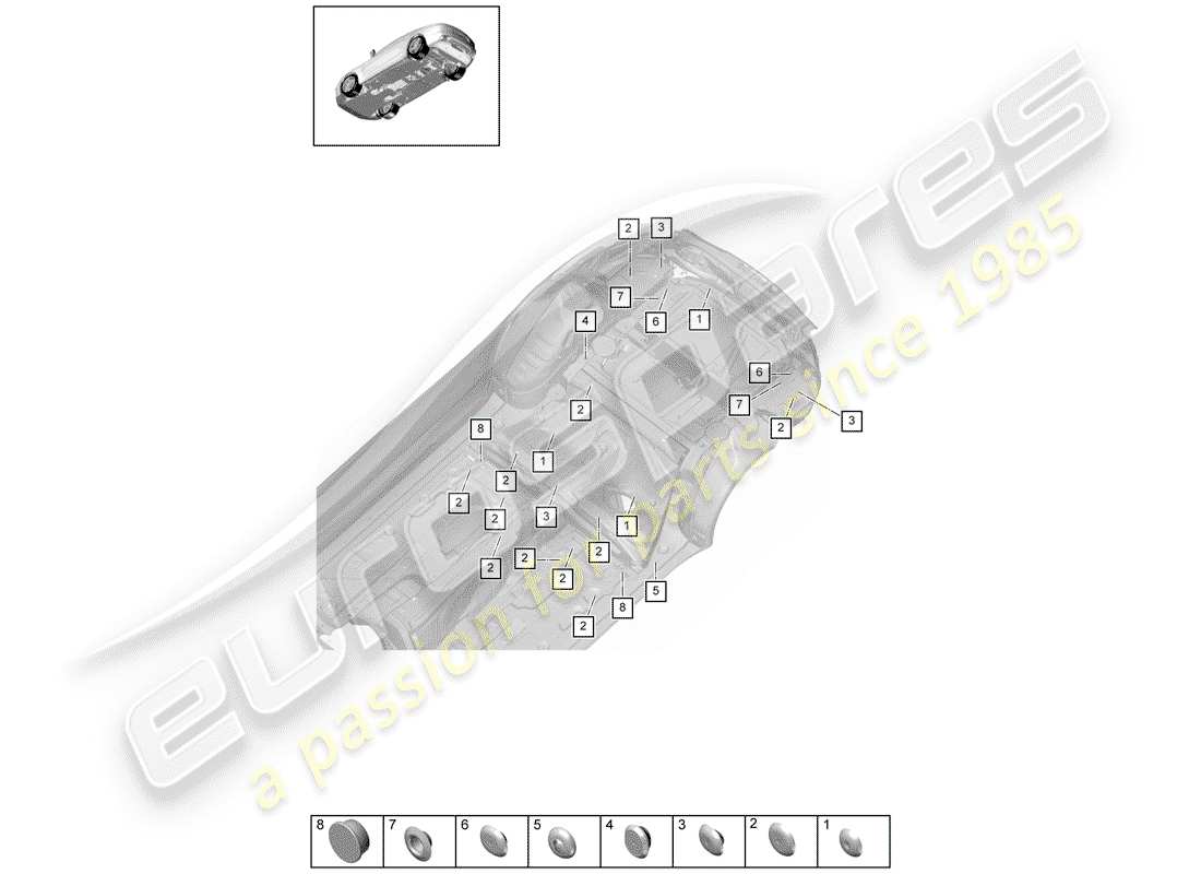 porsche 2017 (panamera 971-1) plug part diagram