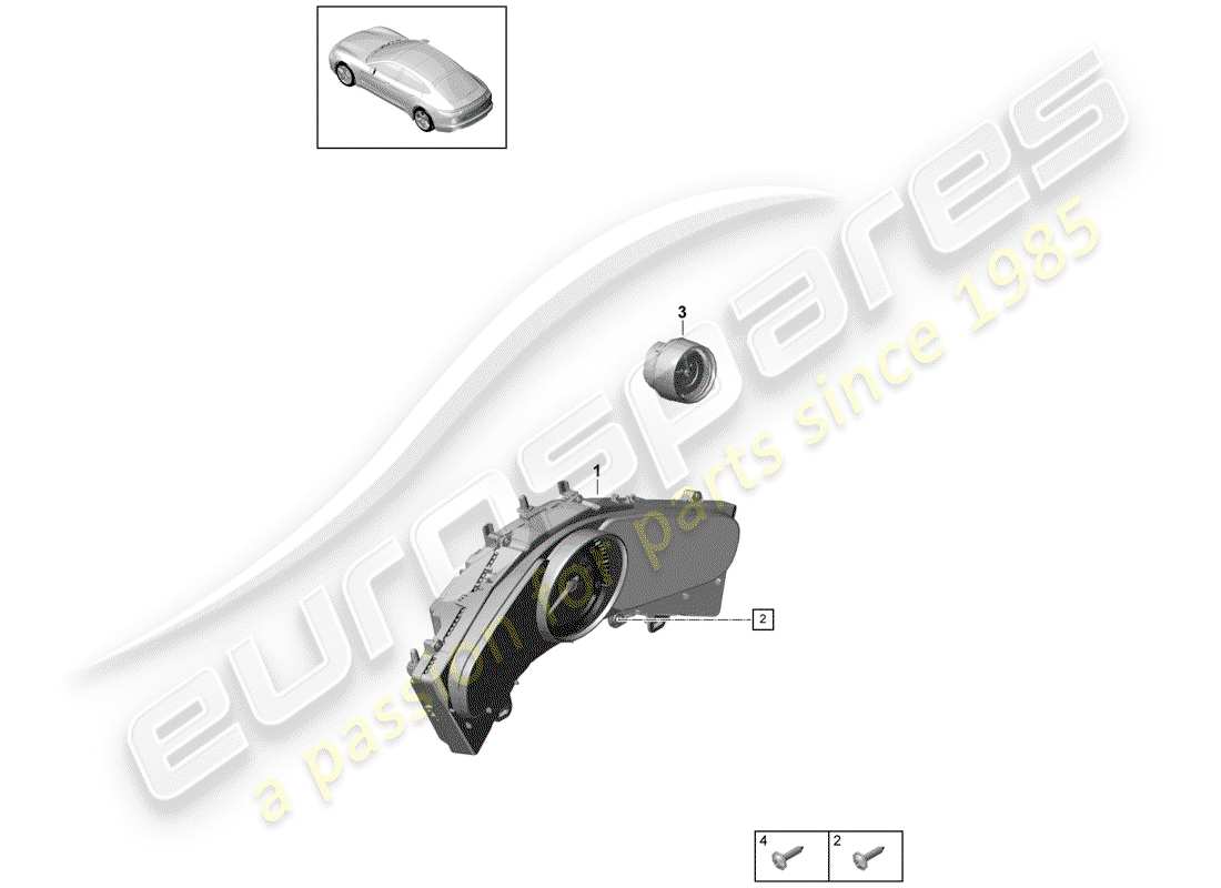porsche 2018 (panamera 971-1) instrument cluster part diagram