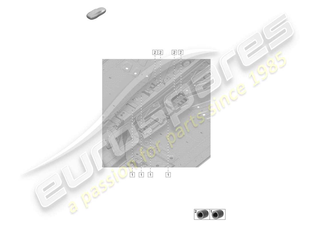 porsche 2019 (992-1) connector for tunnel underbody part diagram