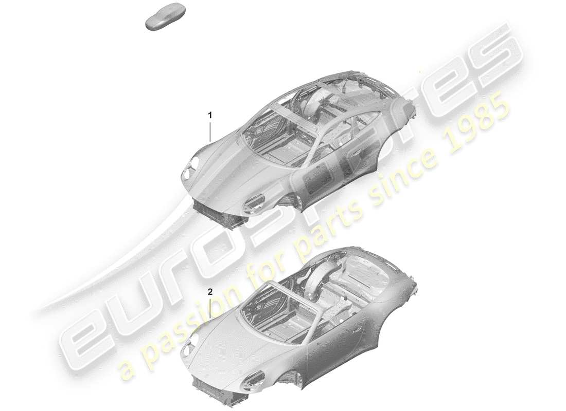 porsche 2019 (992-1) car body part diagram