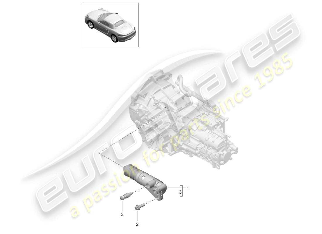 porsche 2020 (718 boxster) clutch slave cylinder part diagram