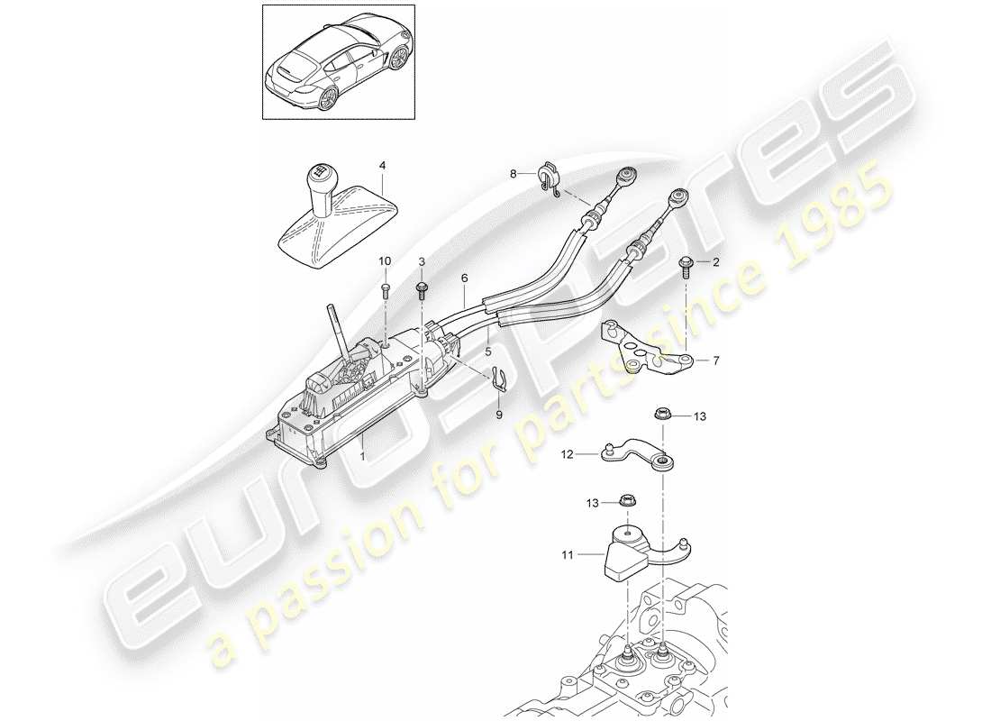 porsche 2011 (panamera 970) transmission control part diagram