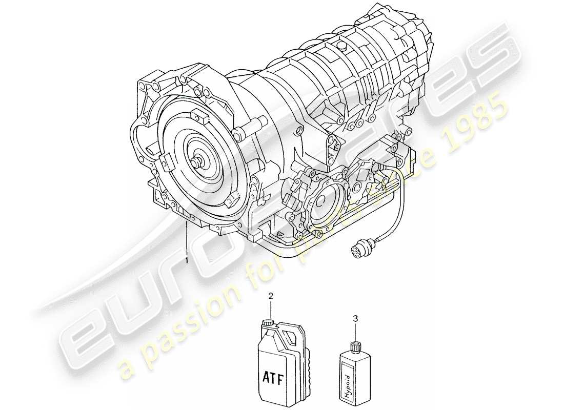porsche 2001 (996) tiptronic - - gearbox - not ready for installation - d >> - mj 2001 part diagram