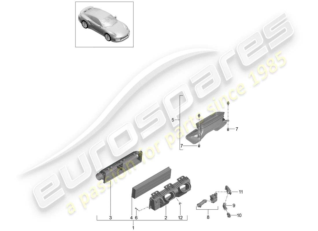 porsche 2019 (991-2 turbo) air cleaner part diagram