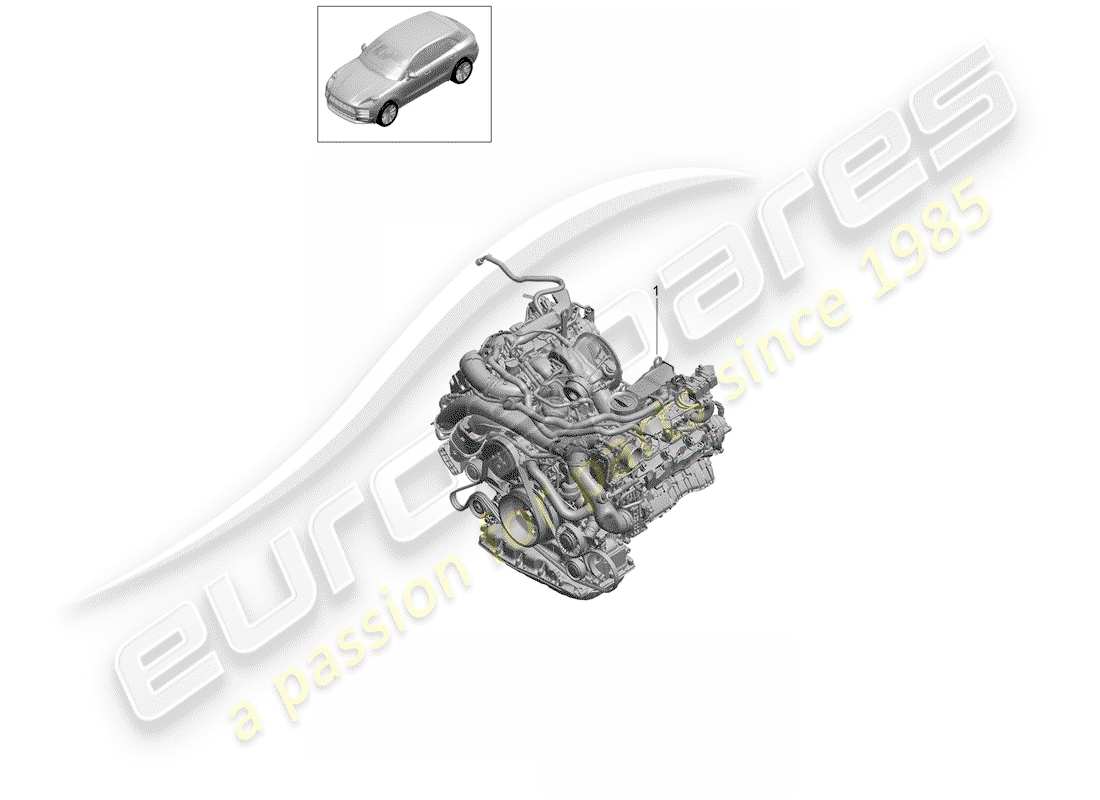 porsche 2019 (macan) replacement engine part diagram